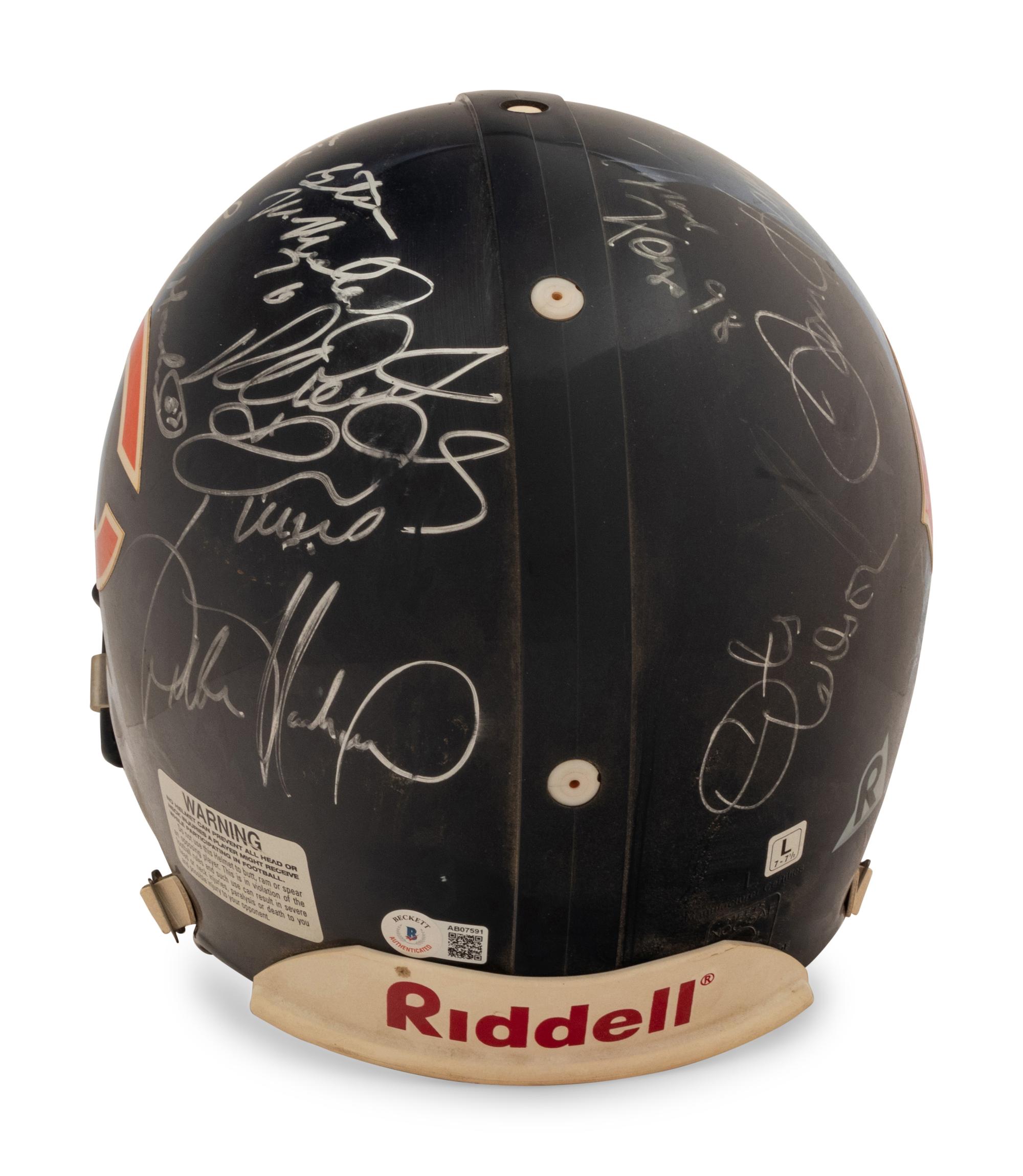 A 1980s Chicago Bears Signed Autograph Full Size Helmet (Beckett Authentication Services BAS Certified),