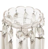 A Pair of Cut Glass Girandole Candlesticks