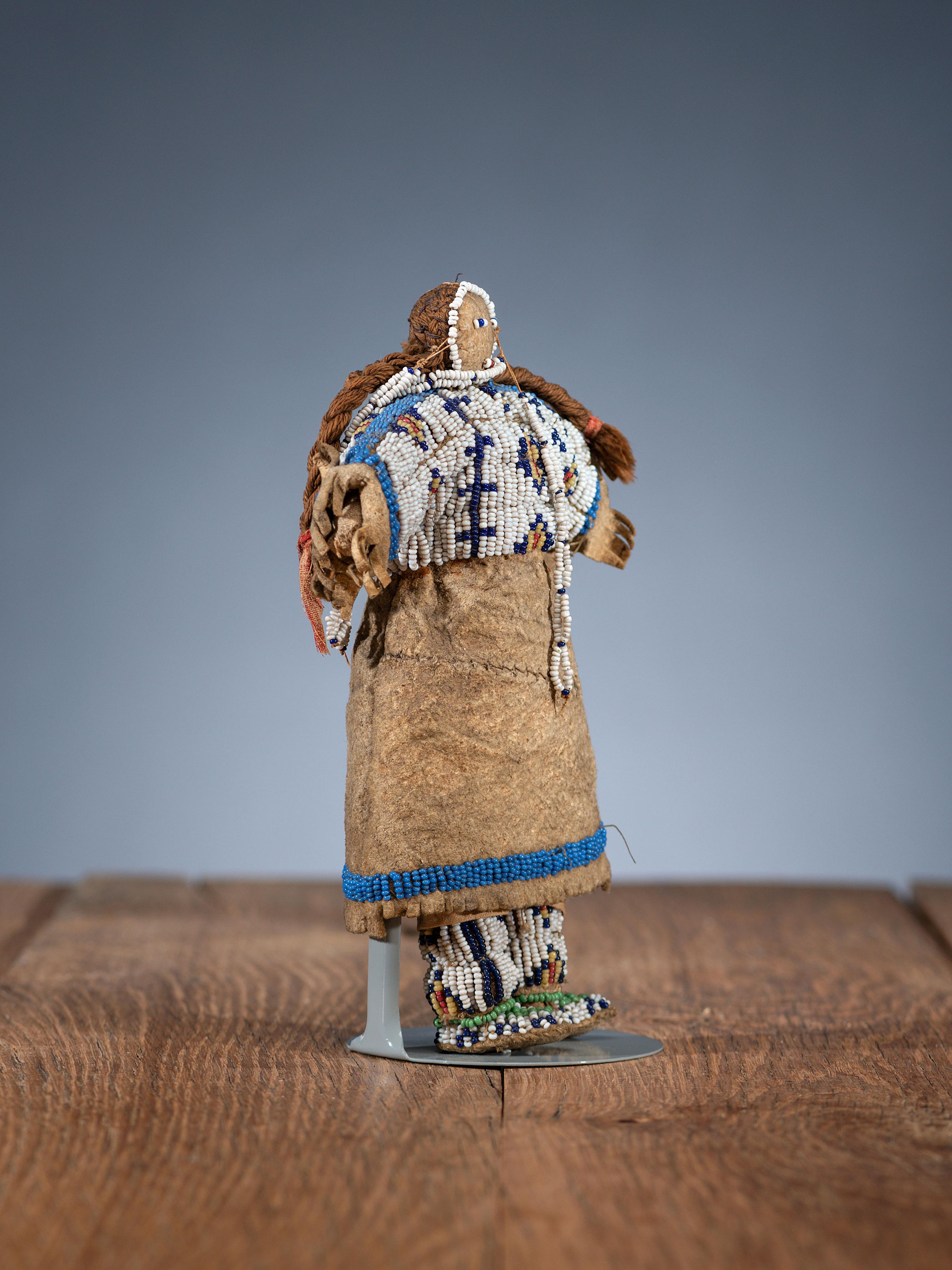 Sioux Beaded Hide Doll