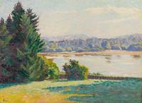 Maximilien Luce, (French, 1858-1941), Scene du lac