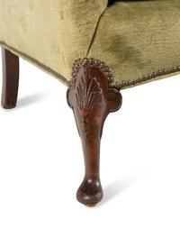 A George II Style Upholstered Mahogany Settee