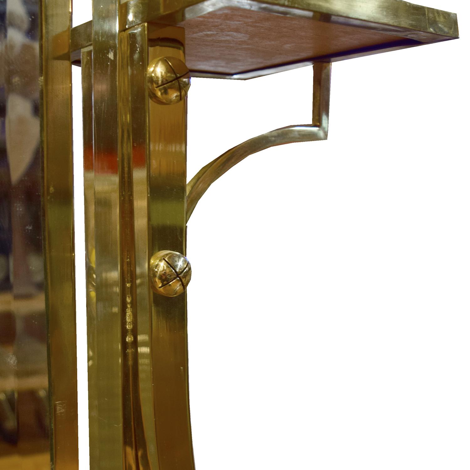 A Brass Dressing Mirror 46" W x 19" D x 76.5" H — France, Circa 1930