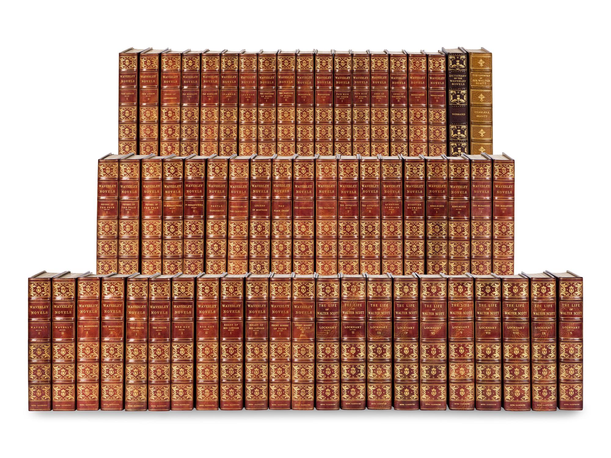 [BINDINGS]. SCOTT, Walter, Sir (1771-1832). Waverley Novels . Edinburgh: T. and A. Constable for T.C. and E.C. Jack Causewayside, 1901.