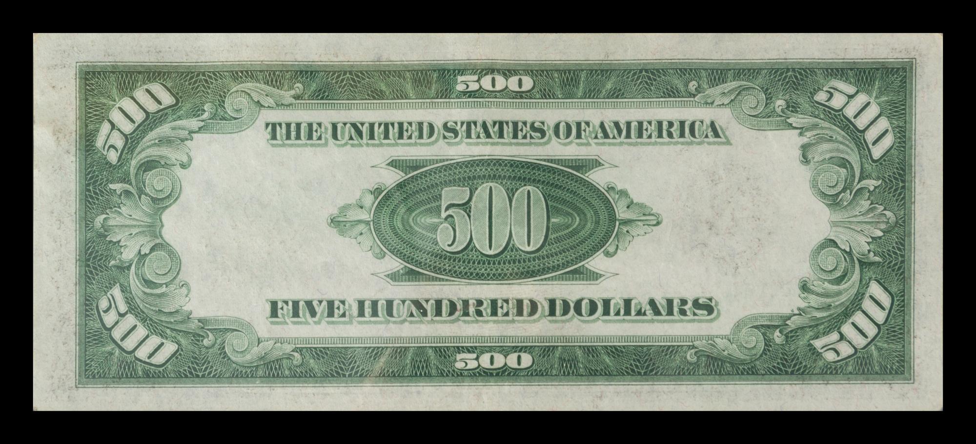 A United States 1934A-B $500 Mule Federal Reserve Note