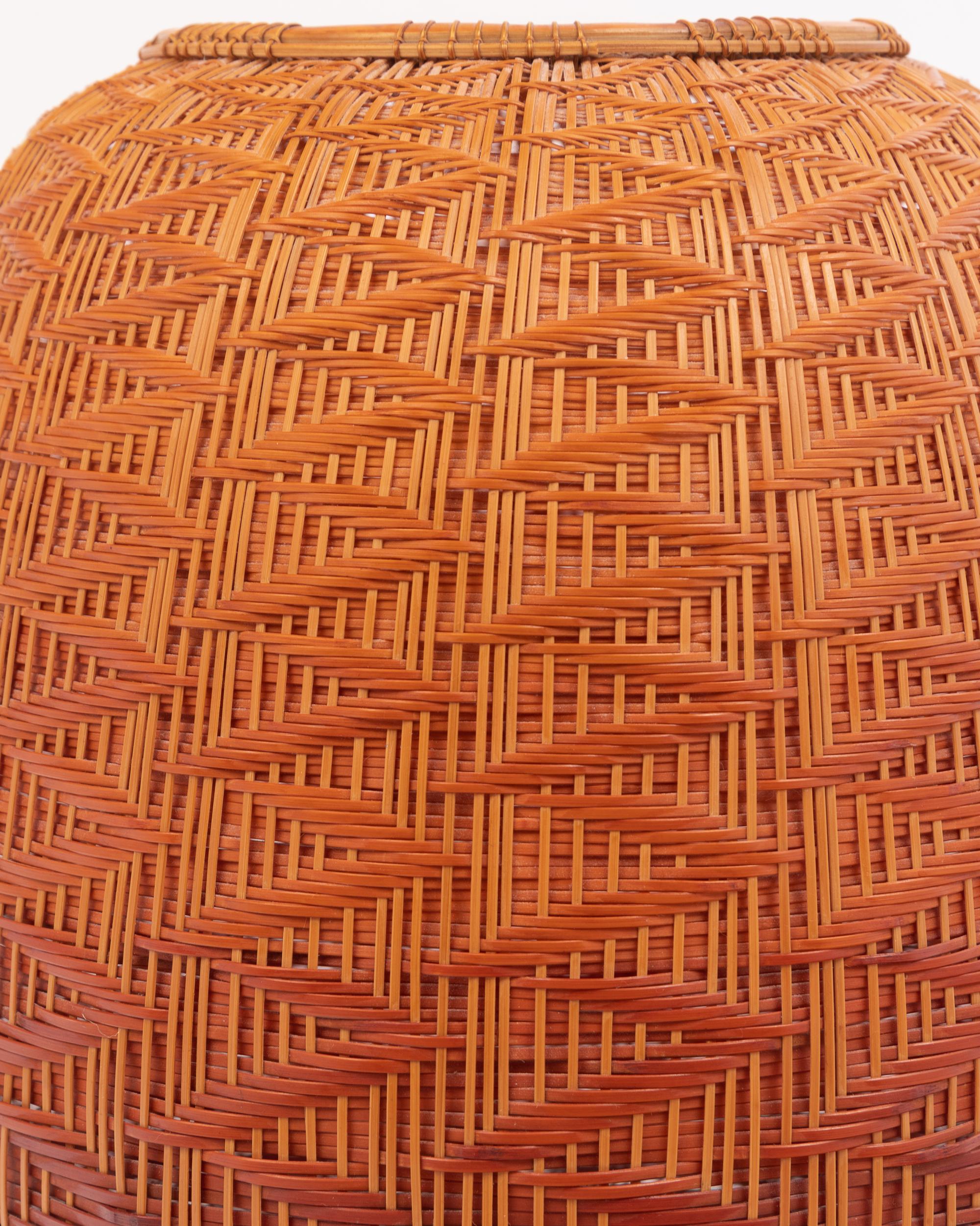 A Japanese Ikebana Bamboo Flower Arranging Basket
