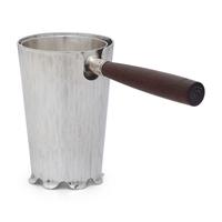 An Arts and Crafts Sterling Silver Tea Strainer and Stand