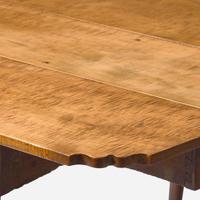 A Queen Anne tiger maple drop leaf table New England, 18th century