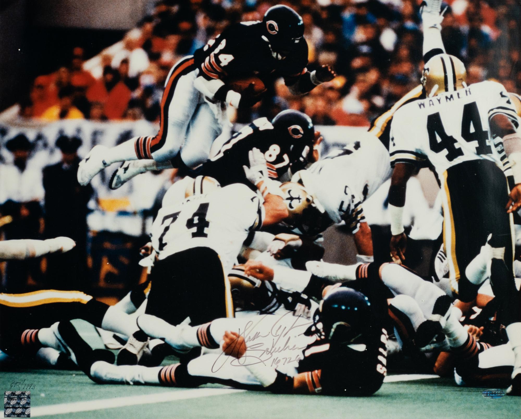 An Exceptional Walter Payton Signed Autograph Photo With Inscriptions (Beckett Authentication Services BAS Certified),