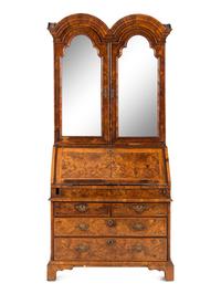 A George II Walnut Bureau Cabinet