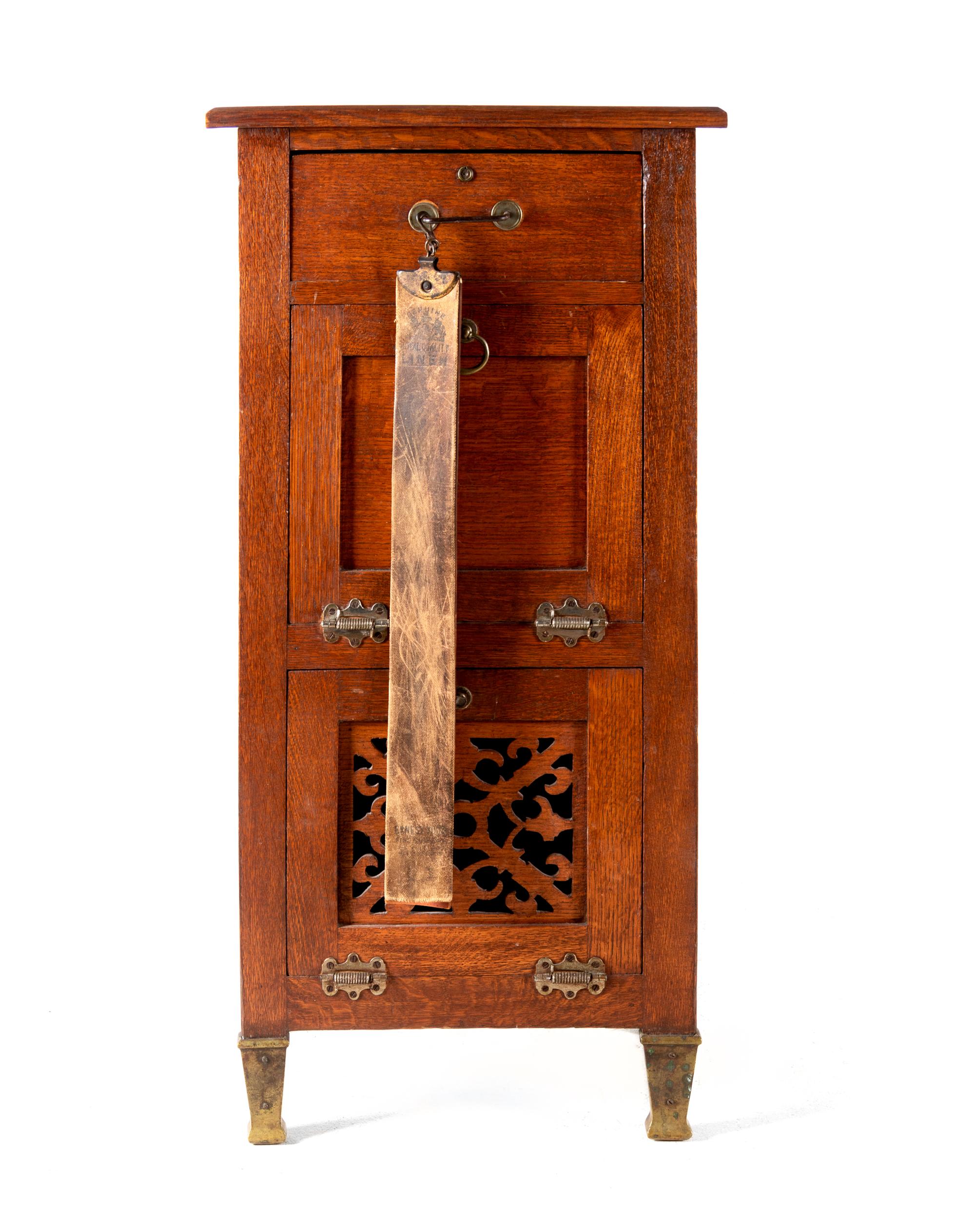 An Oak Shaving Stand and Emil J. Paidar Company Counter-Top Apothecary Cabinet