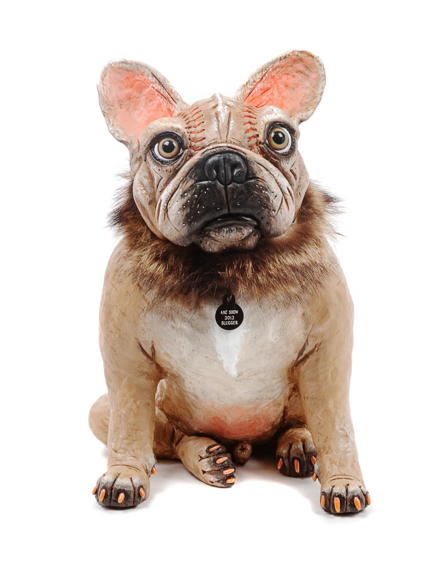 A French Bulldog Figure Height 13 1/4 inches.