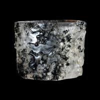 An Unusual Chinese Carved Rutile Quartz 'Pine and Cranes' Brushpot, Bitong 髮晶雕松鶴筆筒