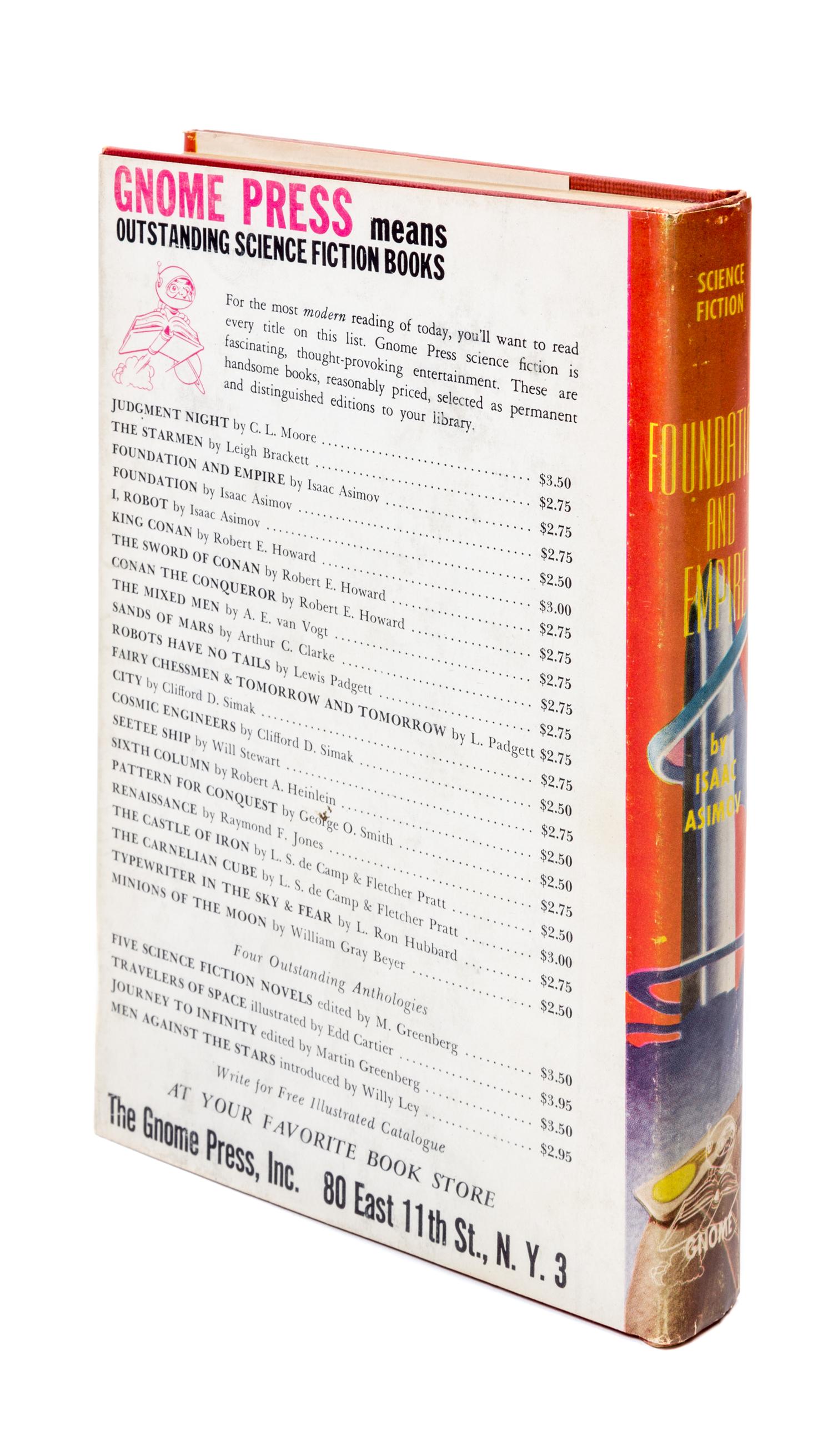 ASIMOV, ISAAC. Foundation and Empire. New York, 1952. First edition, first state jacket.