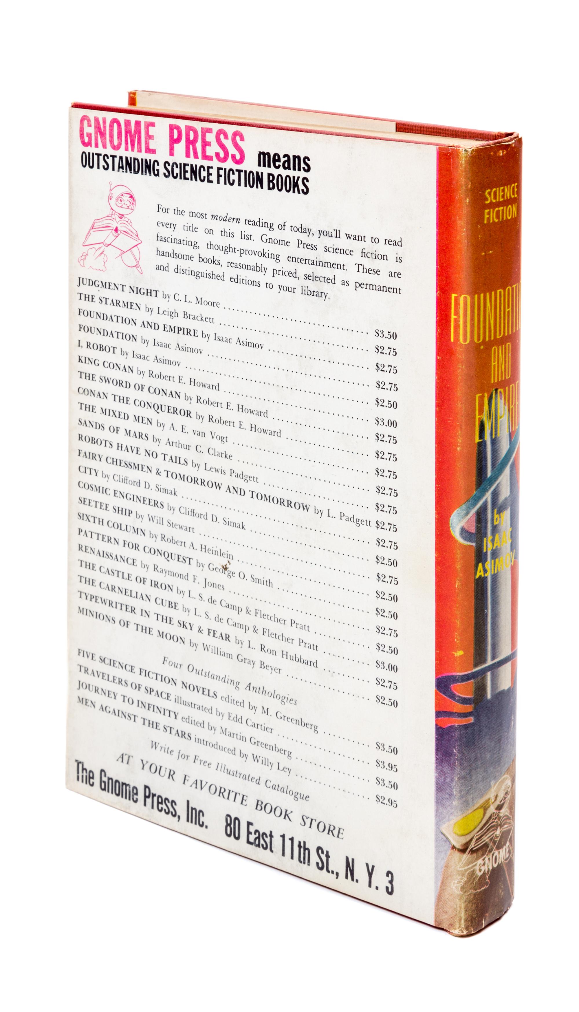 ASIMOV, ISAAC. Foundation and Empire. New York, 1952. First edition, first state jacket.