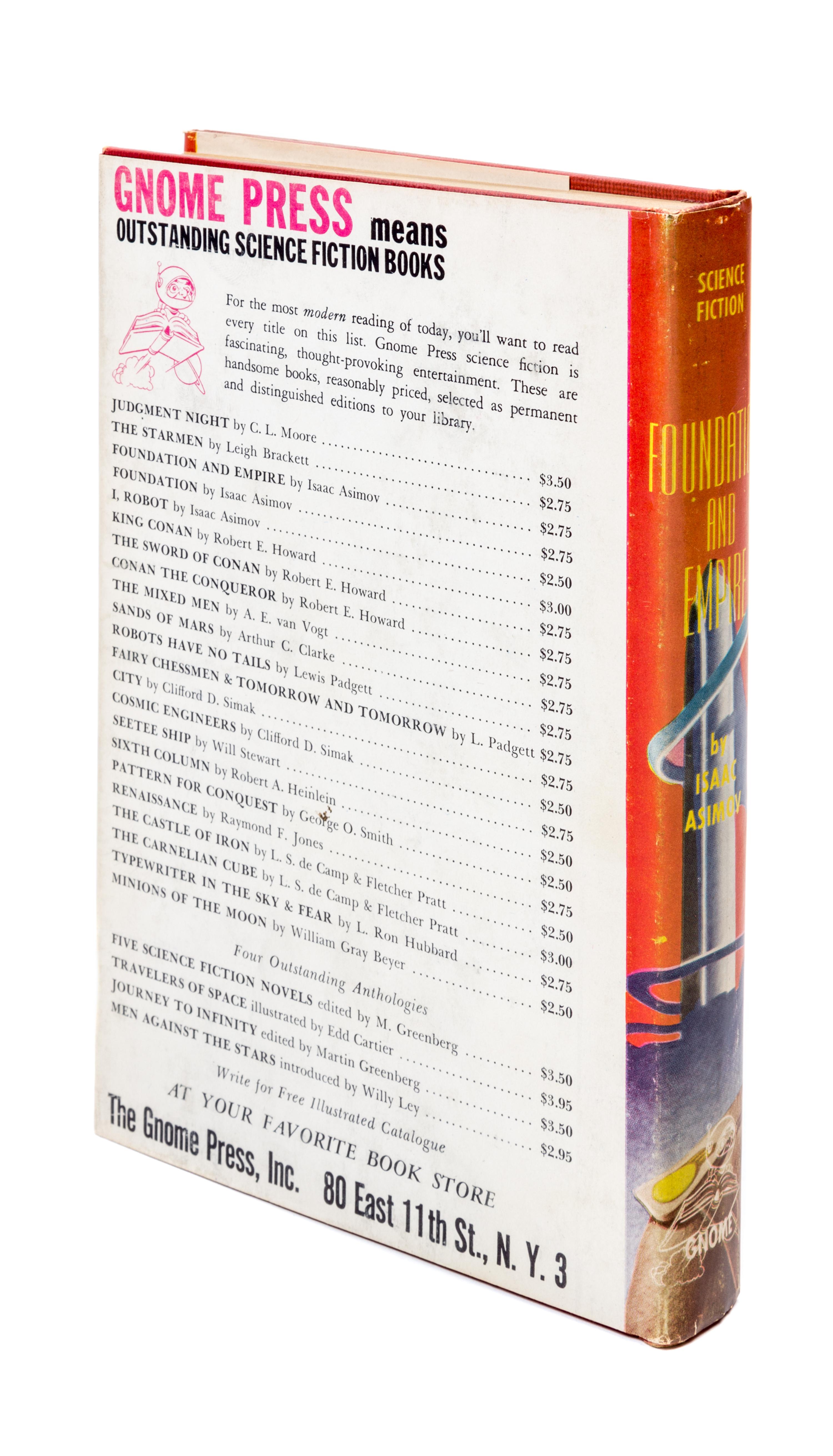ASIMOV, ISAAC. Foundation and Empire. New York, 1952. First edition, first state jacket.