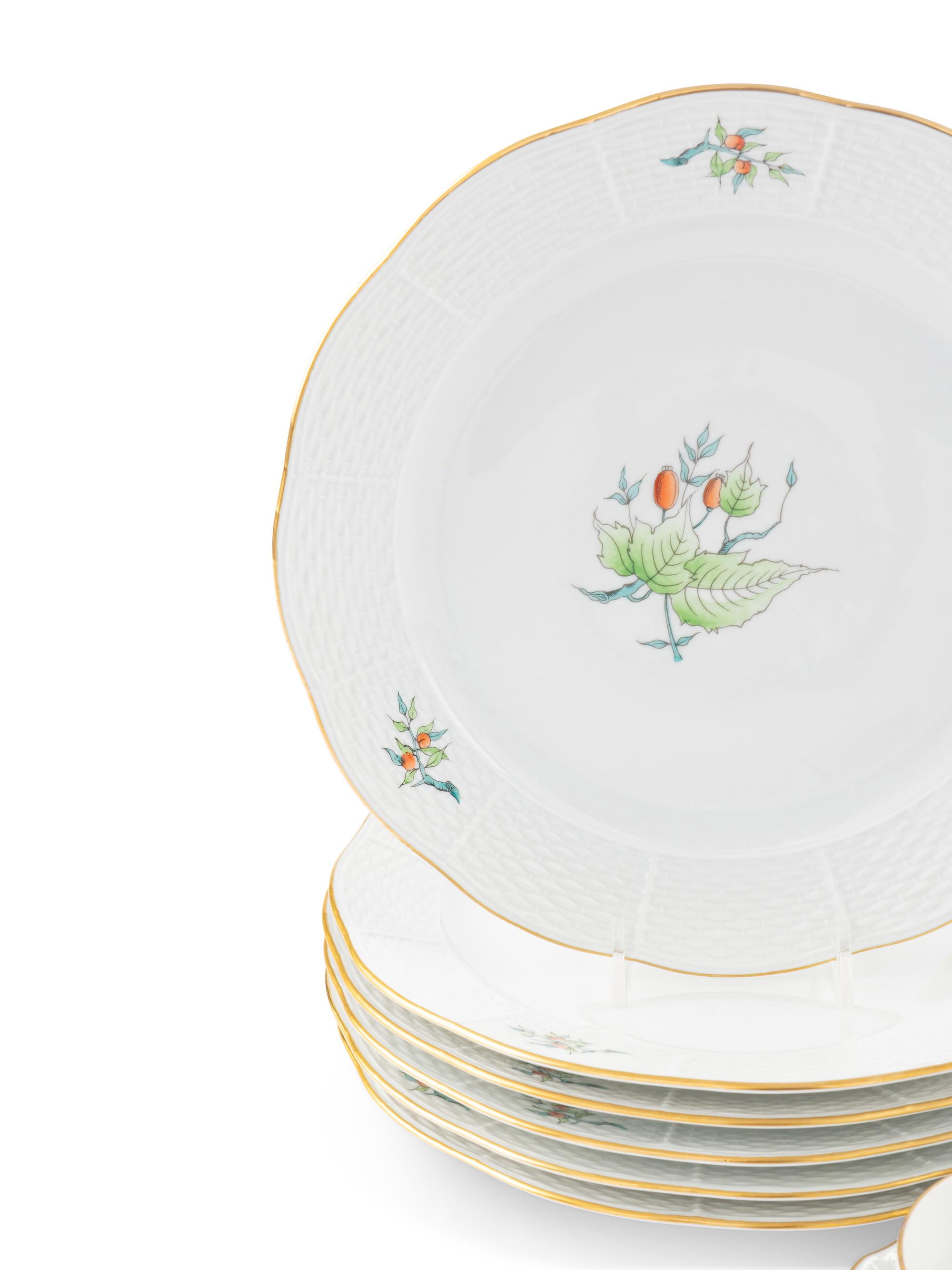 A Herend Porcelain Dinner Service