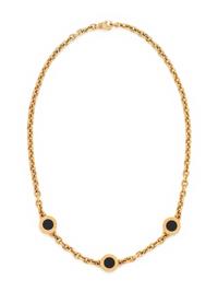 BVLGARI, YELLOW GOLD AND ONYX 'BVLGARI-BVLGARI' NECKLACE