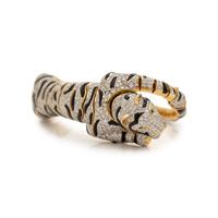 DIAMOND AND ENAMEL TIGER CONVERTIBLE BRACELET/BROOCH