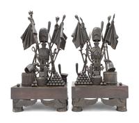A Pair of Napoleon III Bronze Military Trophies