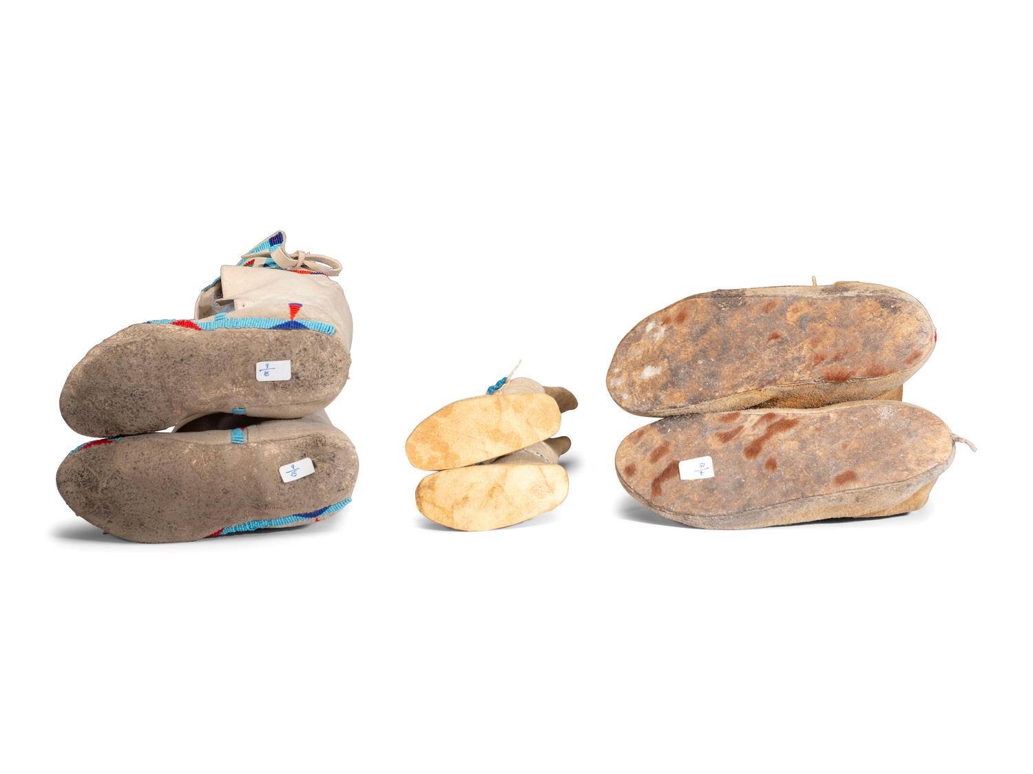 Plateau and Northern Plains Hightop Beaded Moccasins
