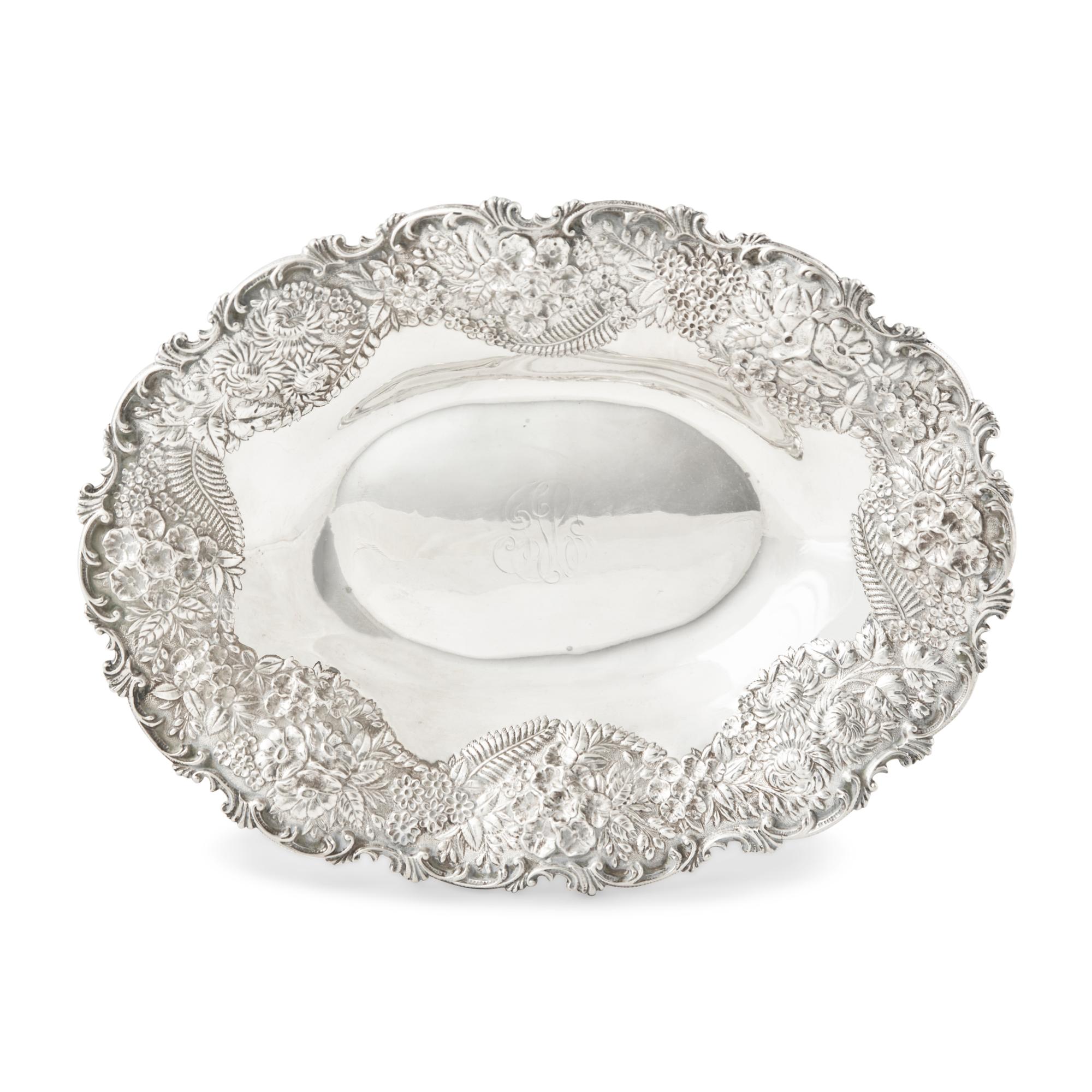 An American Silver Floral Repousse Bowl