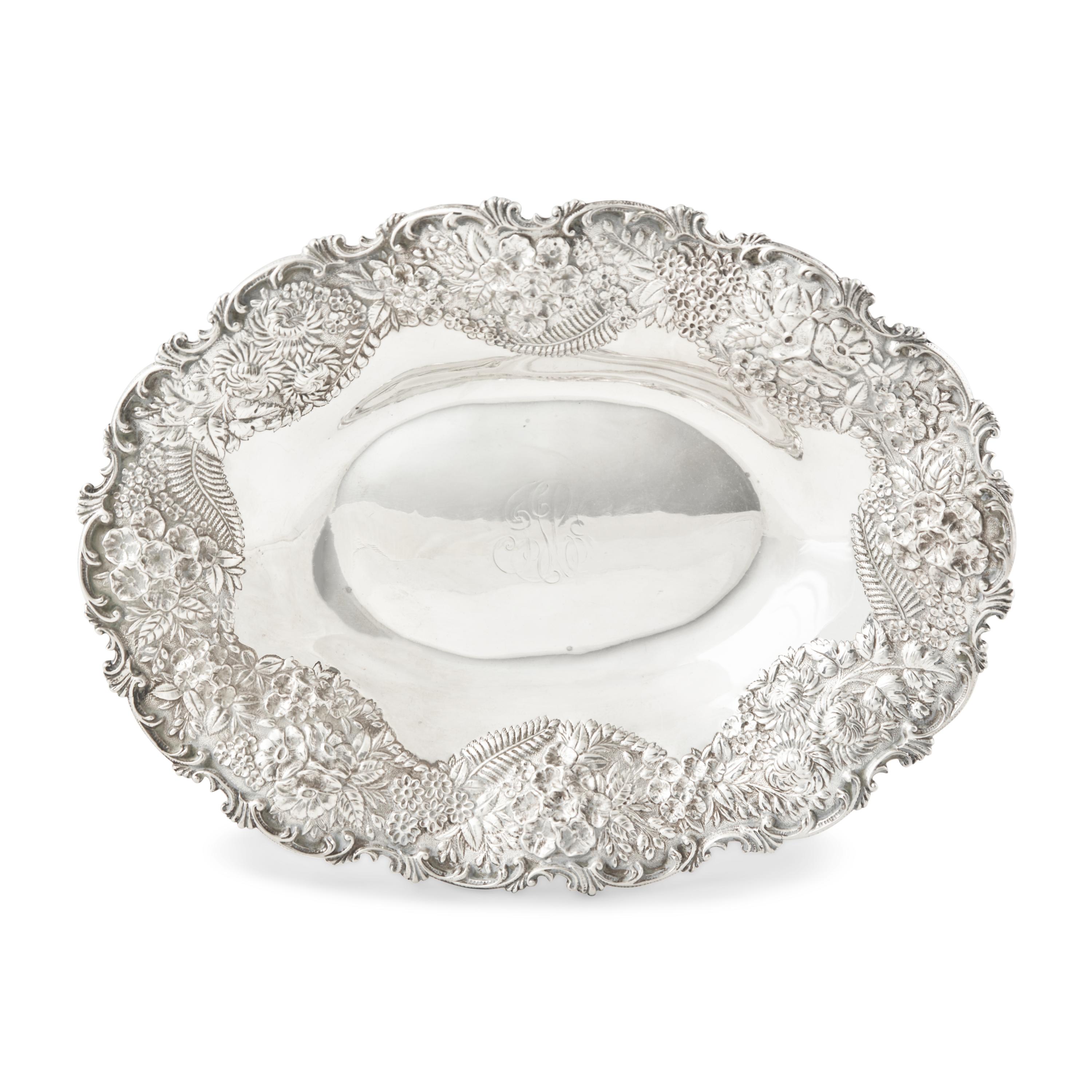 An American Silver Floral Repousse Bowl