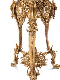 A Pair of Continental Gilt Bronze Stands