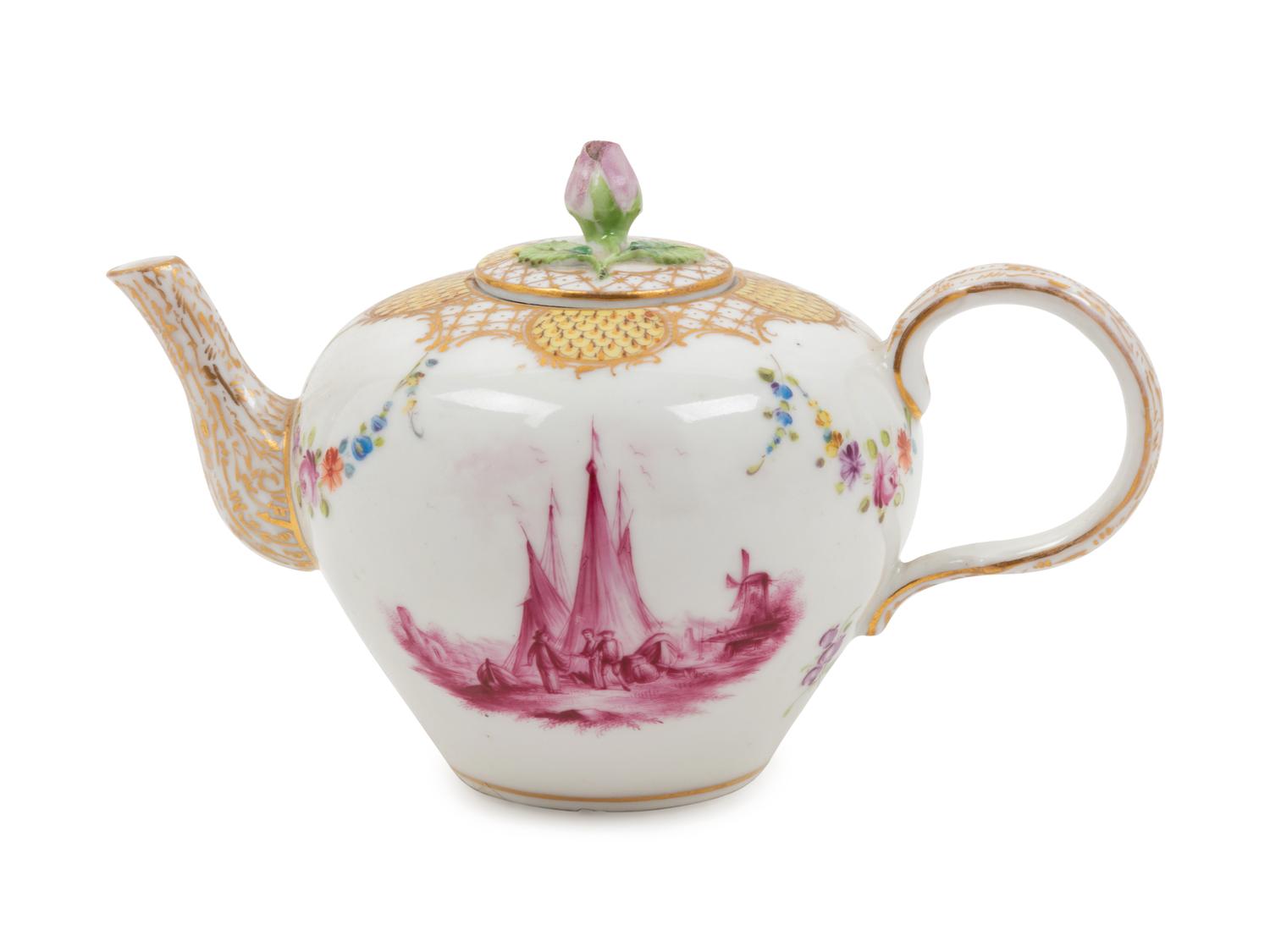 A Carl Thieme Porcelain Teapot