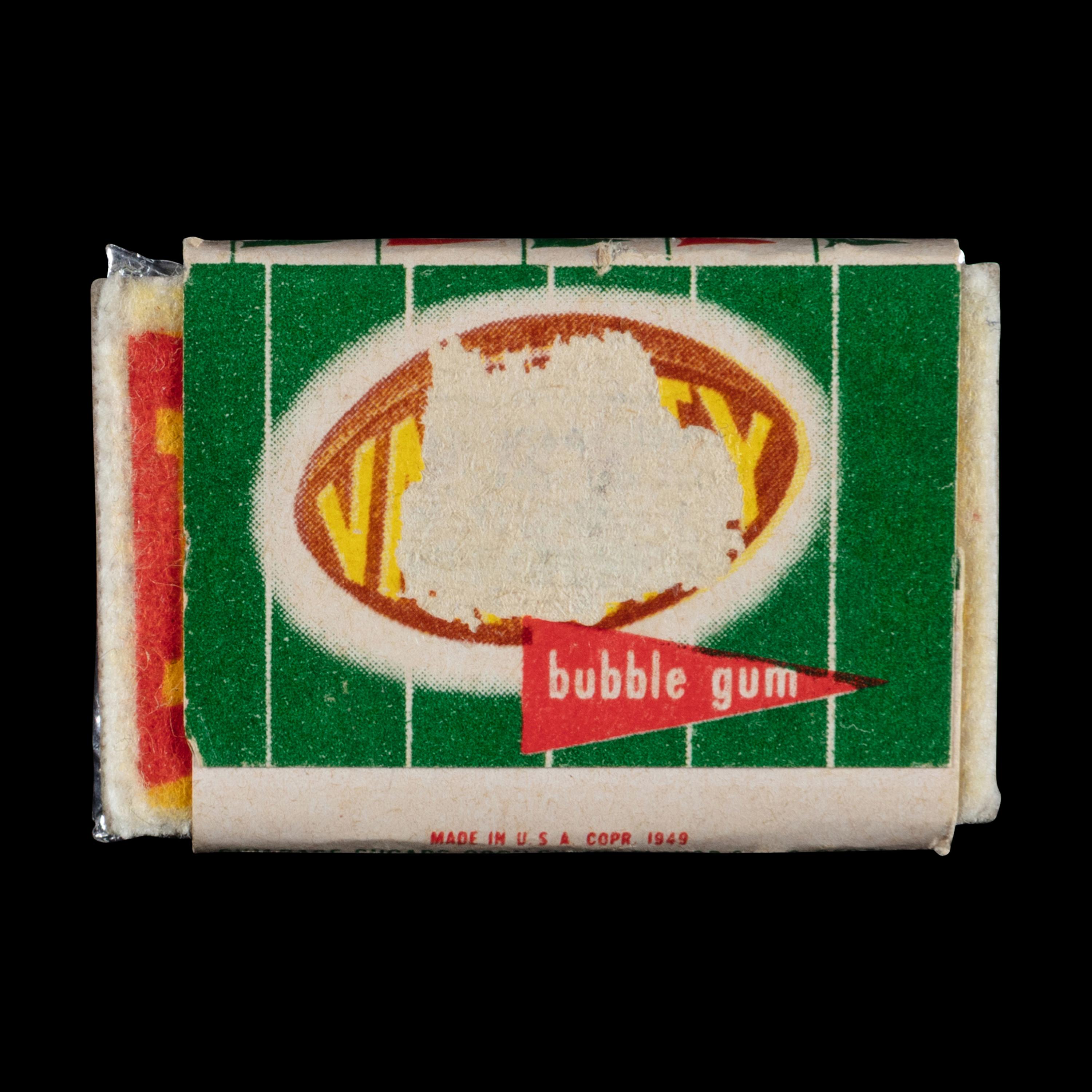 A 1950 Topps Football Felt Back Varsity Bubble Gum Pack