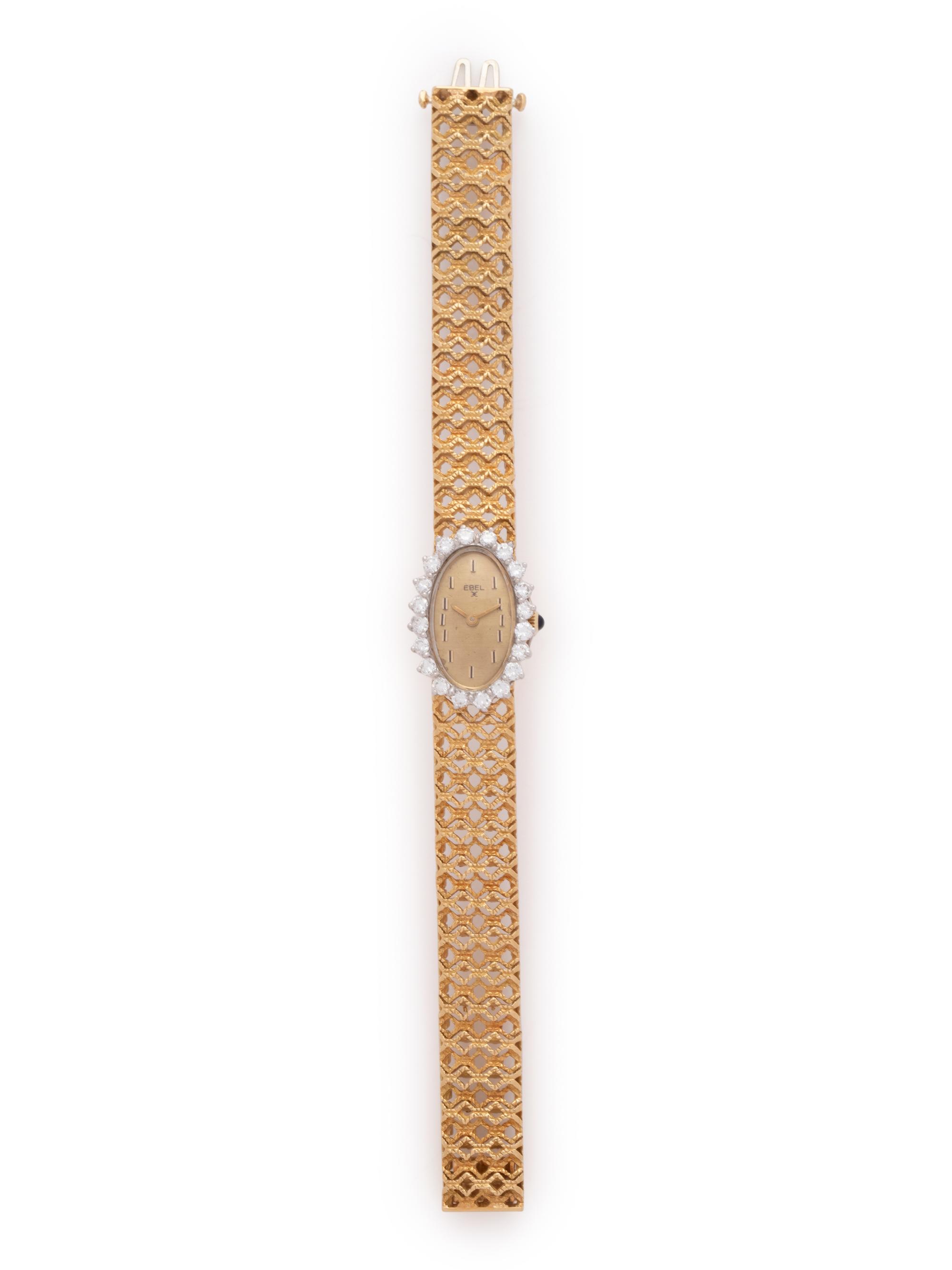 EBEL, 18K YELLOW GOLD AND DIAMOND WRISTWATCH