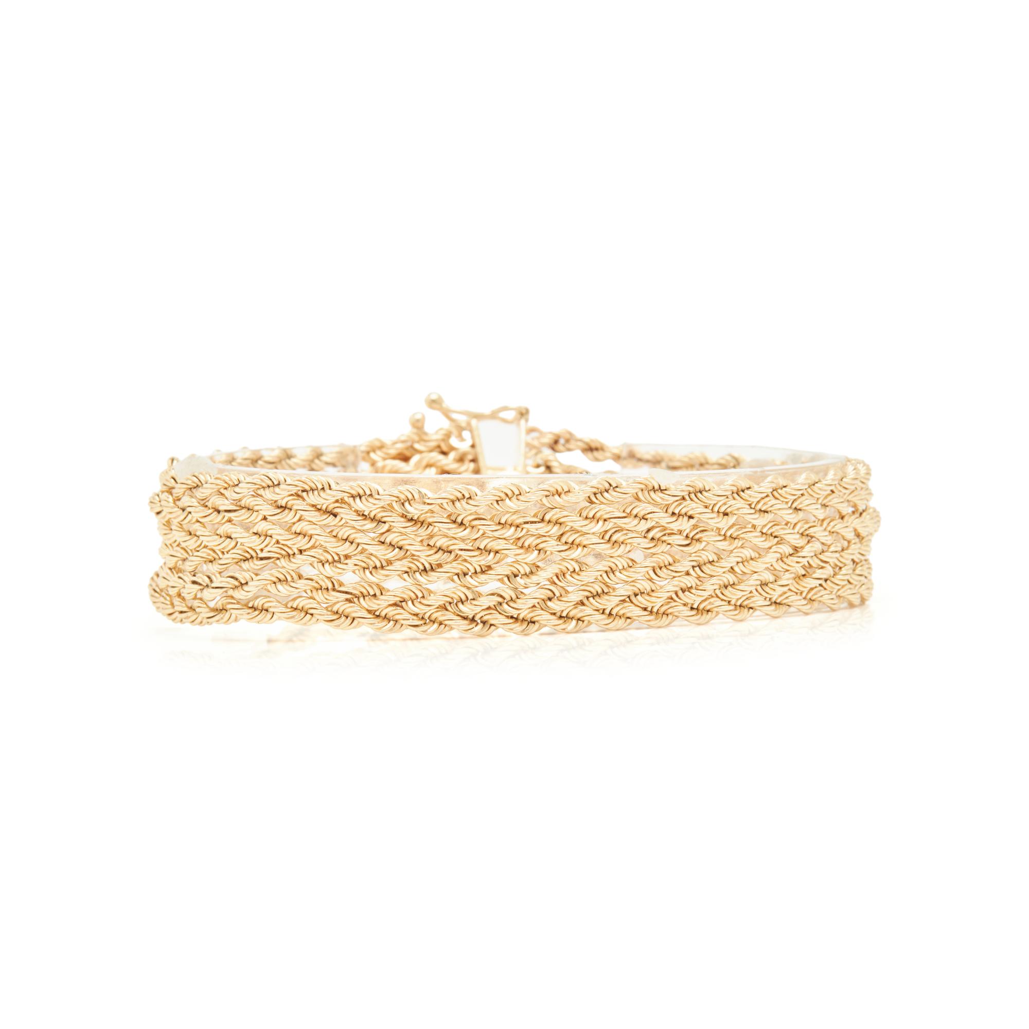 YELLOW GOLD BRACELET AND EARRINGS