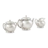 A Tiffany and Co. Silver Three-Piece Tea Service