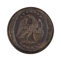 [CIVIL WAR]. Confederate South Carolina state button in period snuff box. Ex Julian Converse.