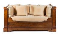 A Louis Philippe Fruitwood Daybed Height 36 1/2 x width 75 x depth 29 3/4 inches. — 19TH CENTURY