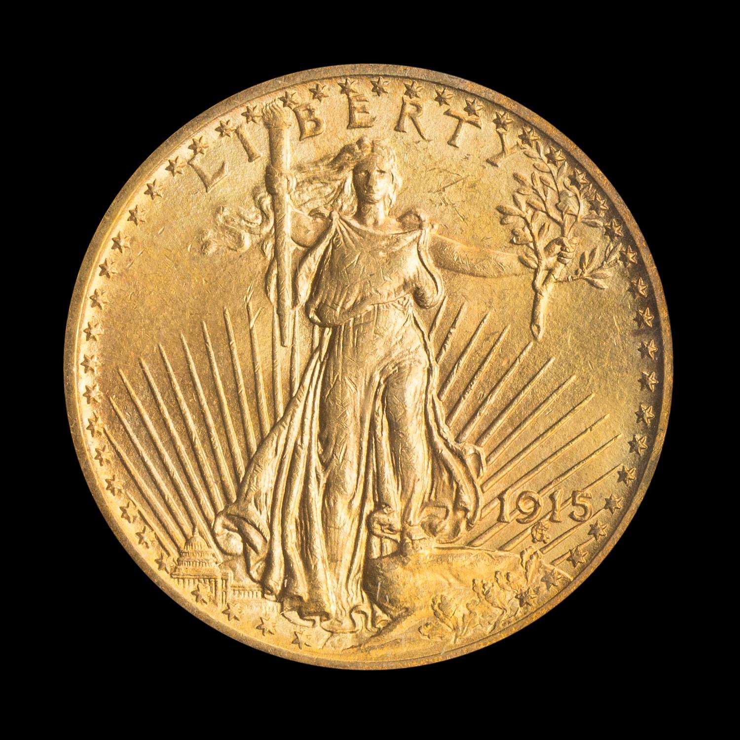 A United States 1915 St. Gaudens $20 Gold Coin