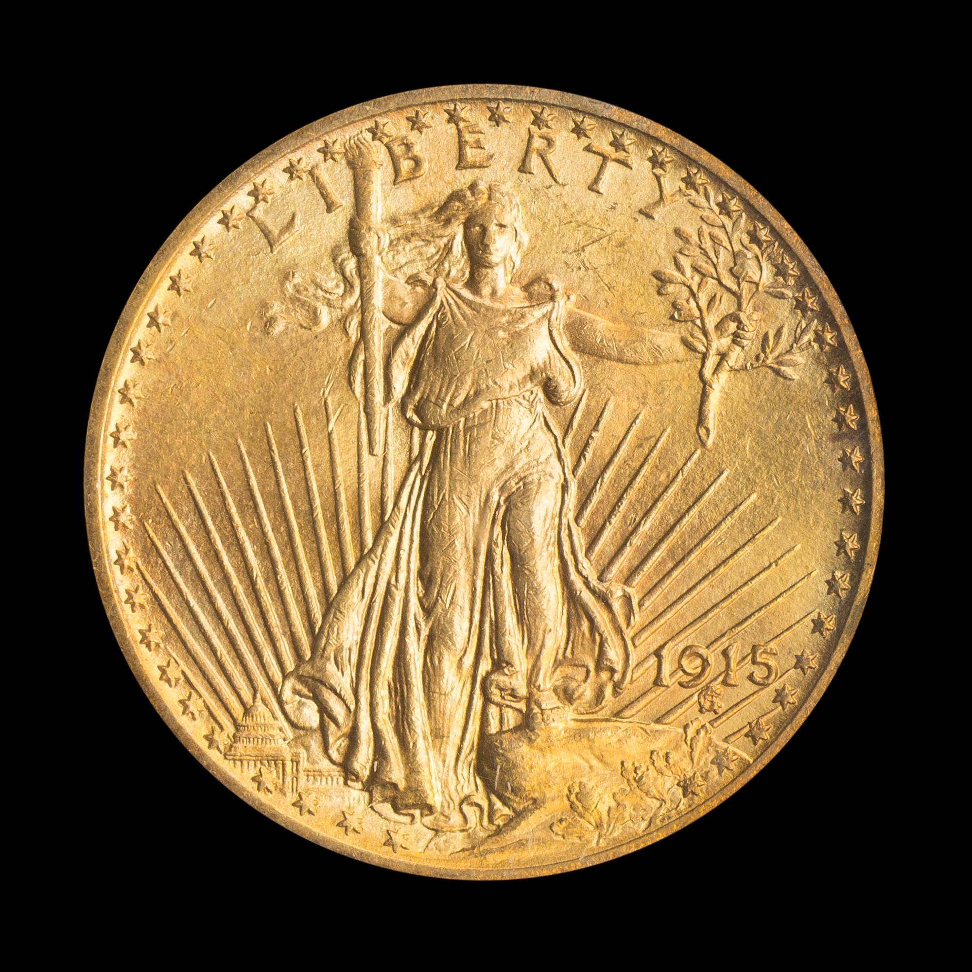 A United States 1915 St. Gaudens $20 Gold Coin