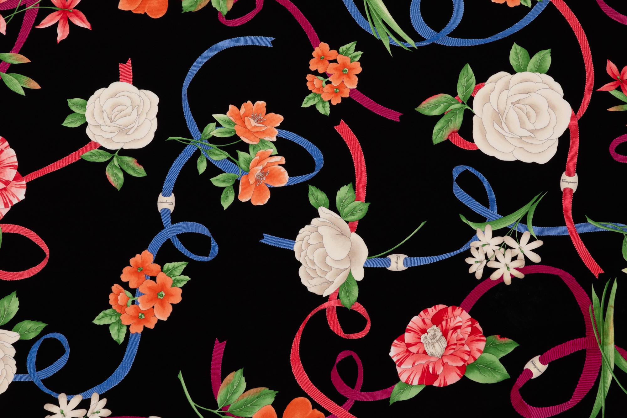 Salvatore Ferragamo Silk Scarf, 1980-90s