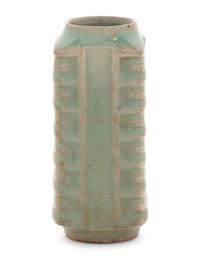 A Celadon Glazed Miniature Cong Vase