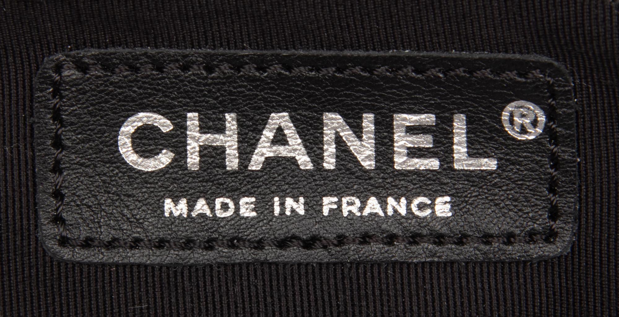 CHANEL, BLACK TWEED BAG
