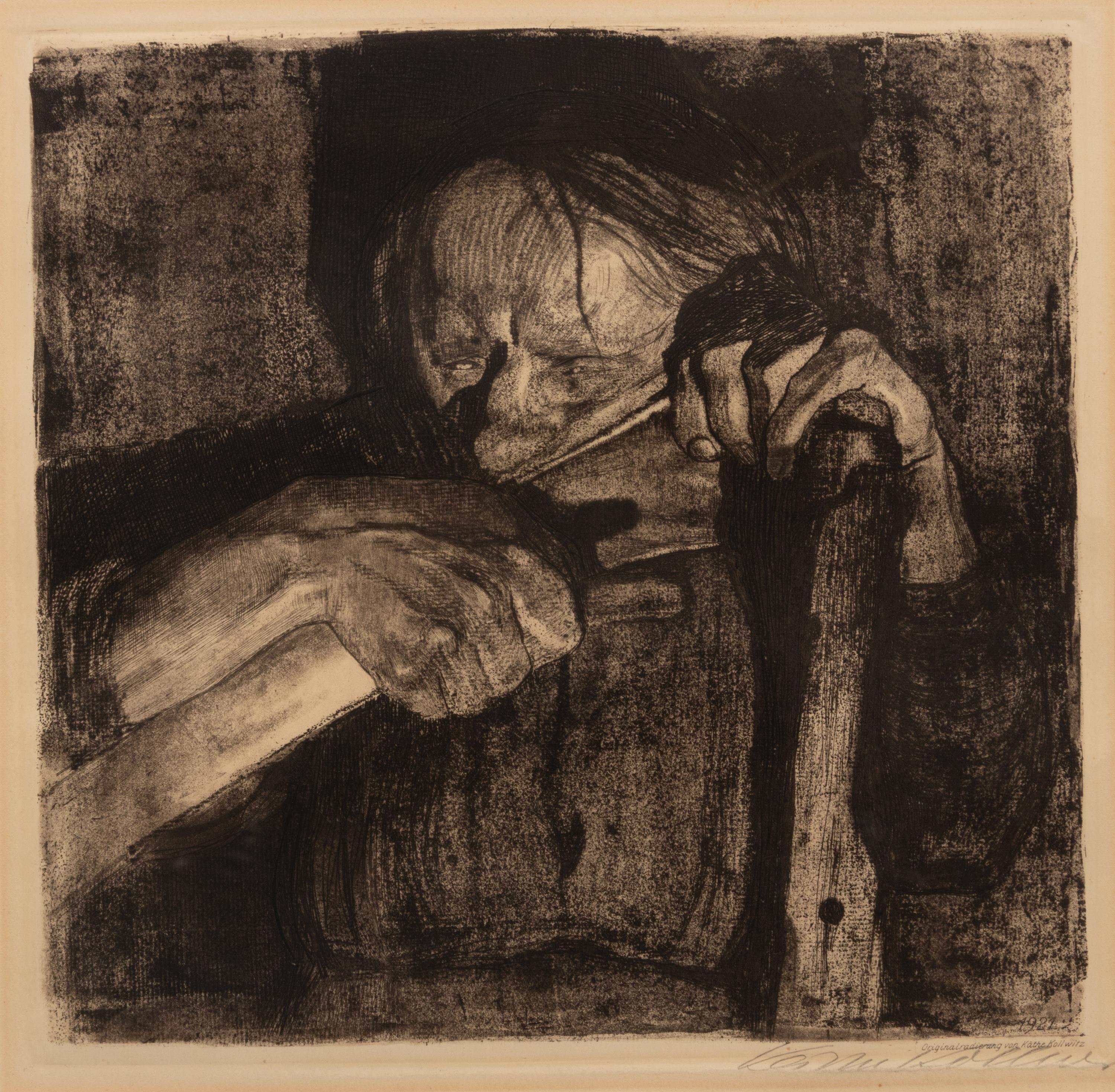 Beim Dengeln (Sharpening the Scythe) (plate 3 from Bauernkrieg (Peasants' War) )