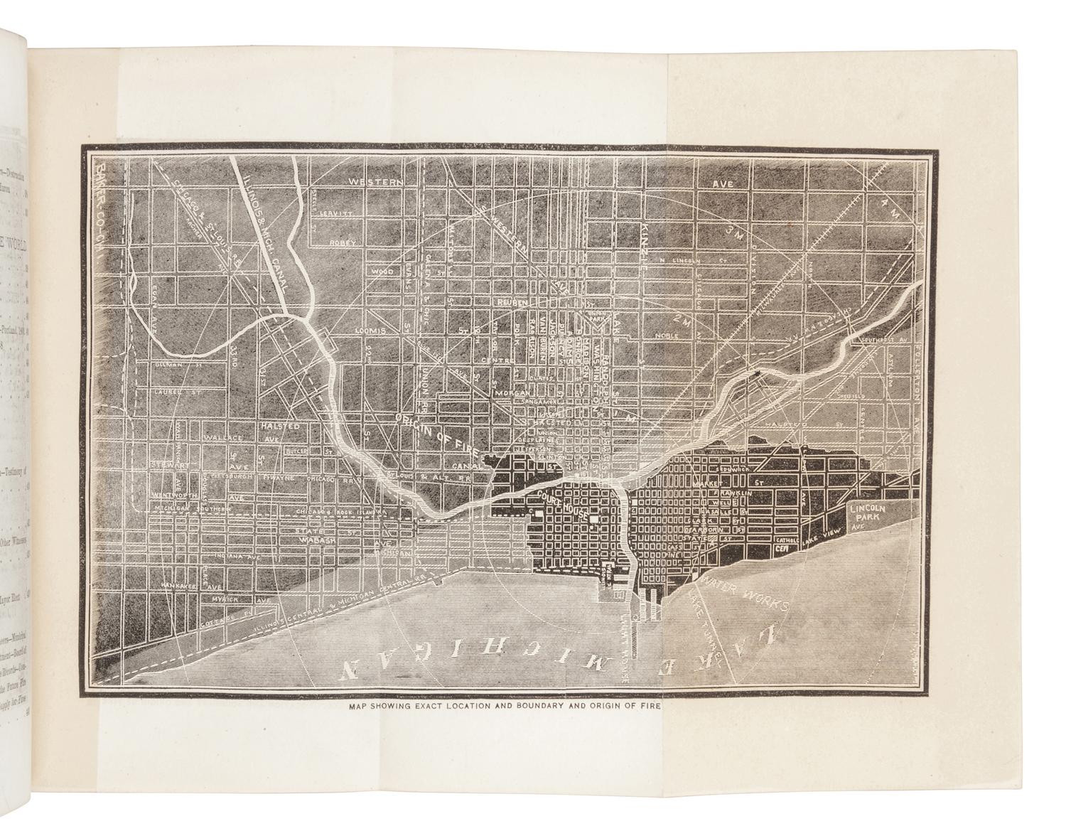 [CHICAGO]. SHEAHAN, James W. (1824-1883) and George B. UPTON (1804-1874). The Great Conflagration. Chicago: Its Past, Present and Future. Chicago, Cincinnati, and Philadelphia: Union Publishing Co., 1871.