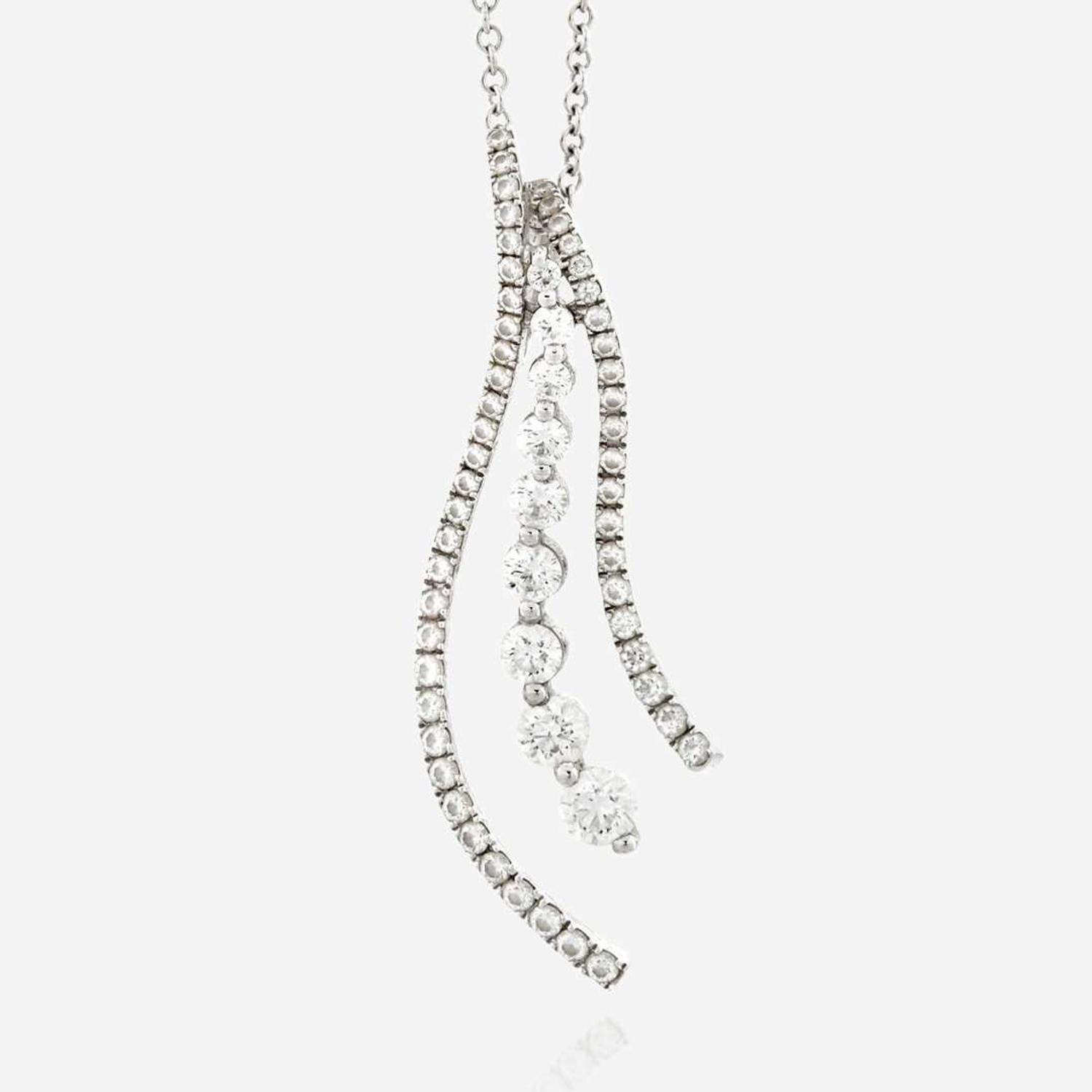 A diamond and eighteen karat white gold pendant, Hearts on Fire Succession Journey