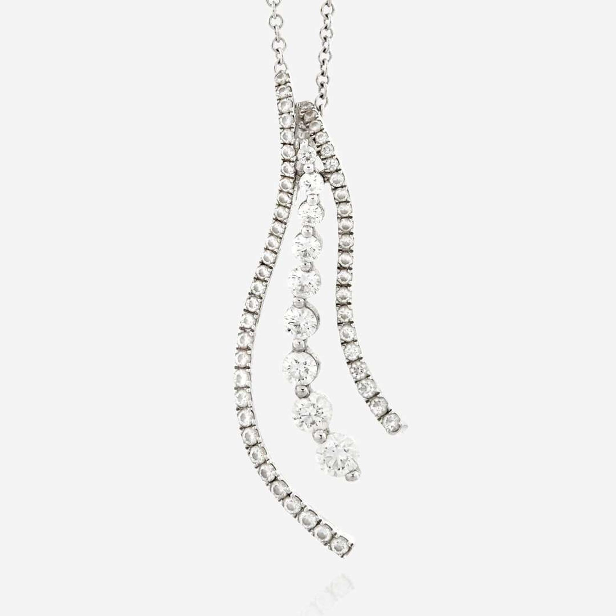 A diamond and eighteen karat white gold pendant, Hearts on Fire Succession Journey