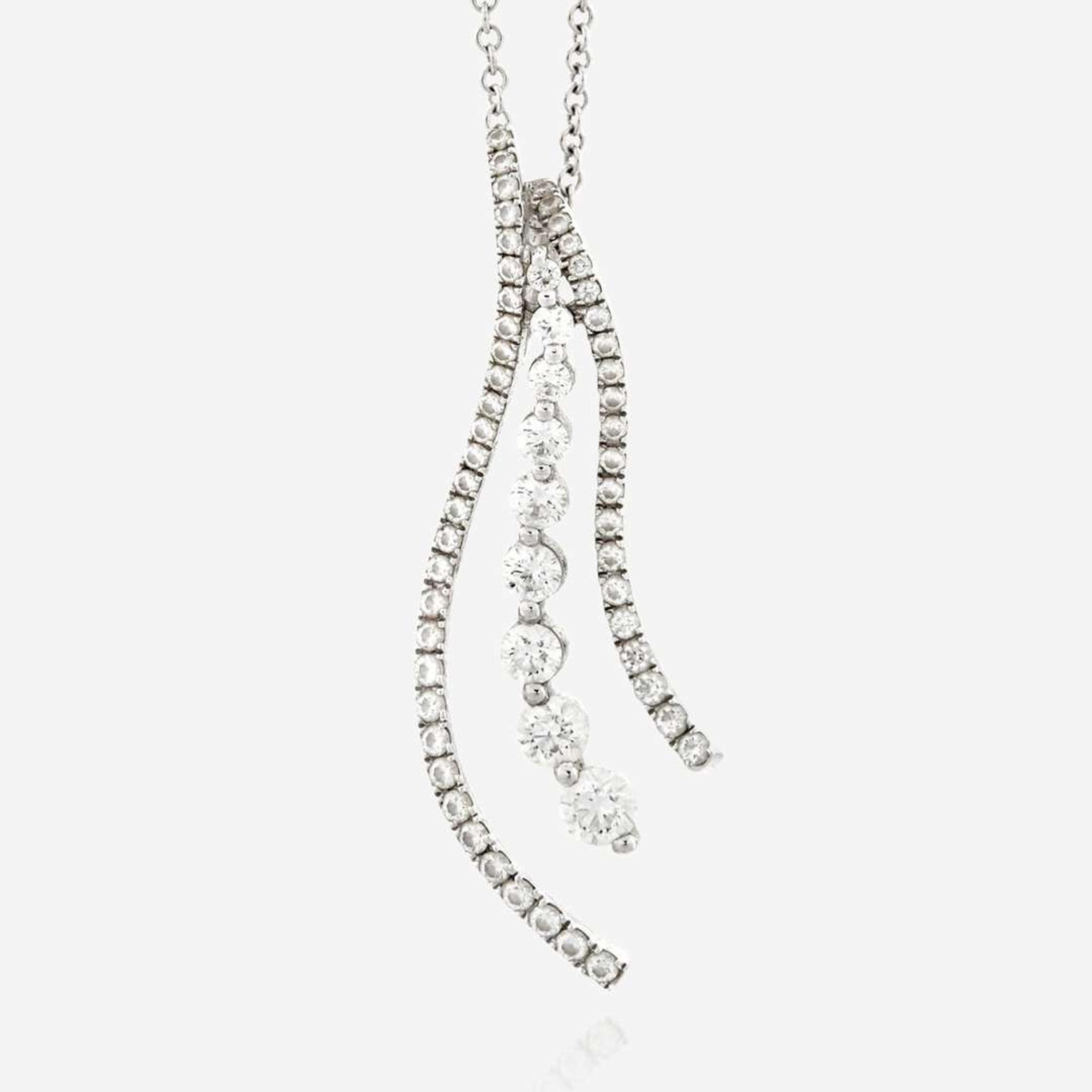 A diamond and eighteen karat white gold pendant, Hearts on Fire Succession Journey