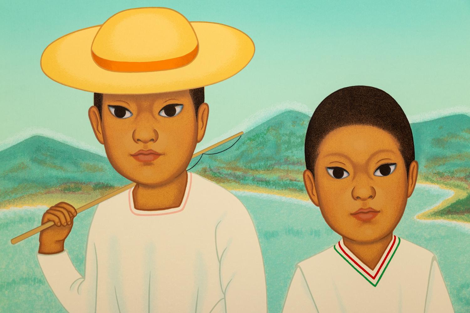 Mandolina and Pescadores (a pair of prints from the Niños Mexicanos series)