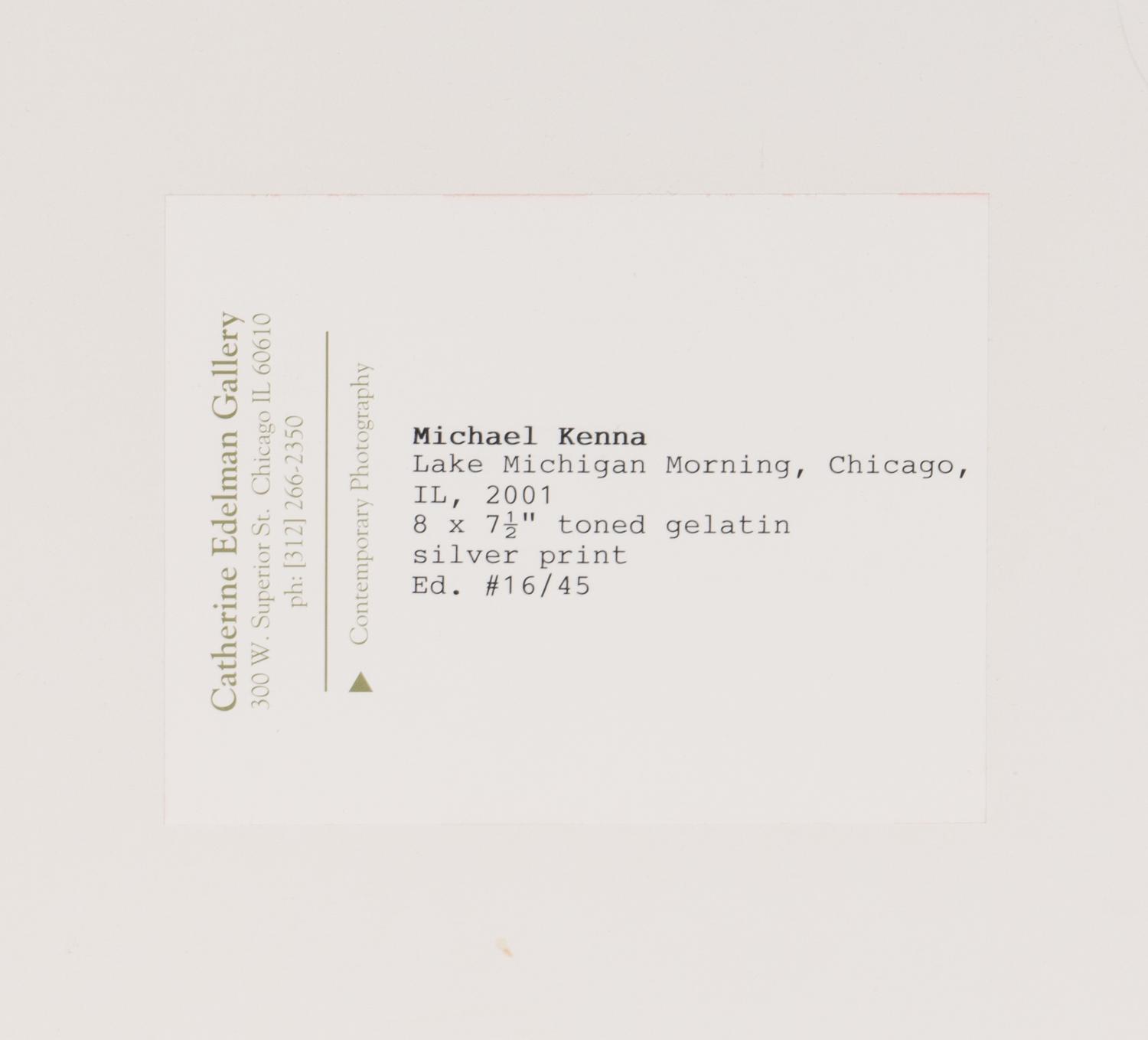 Lake Michigan Morning, Chicago and Line of Posts, Chicago (two works), 2001