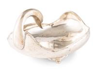 A Mexican Silver Swan Center Bowl