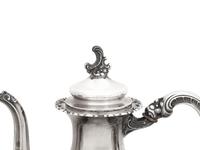 An American Silver Coffee Pot, Milk Jug and Sugar Bowl