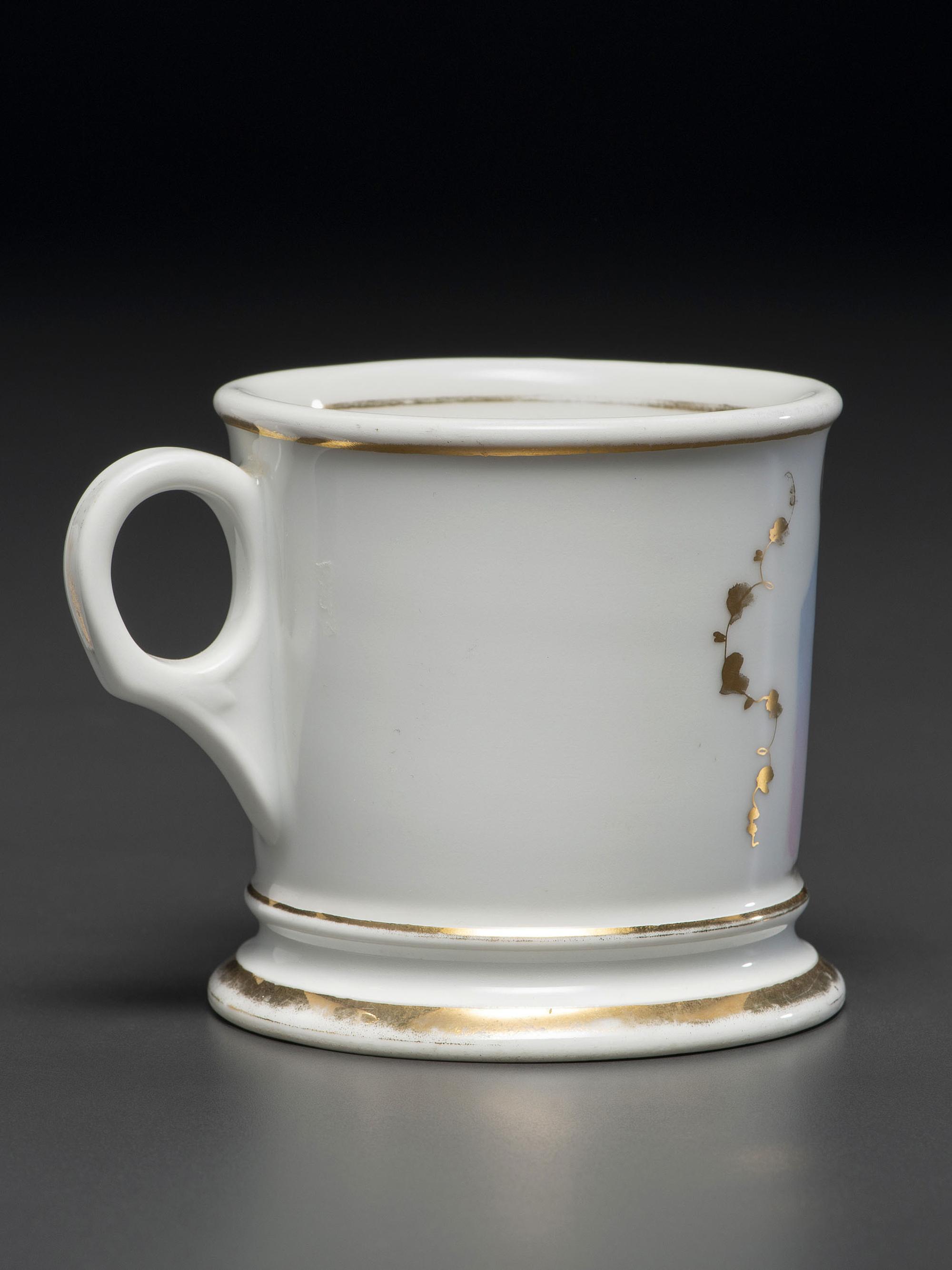 A Metalworker's Porcelain Occupational Shaving Mug