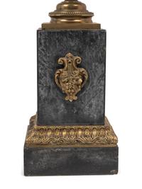 Two Pairs of Continental Gilt Bronze and Marble Tazze